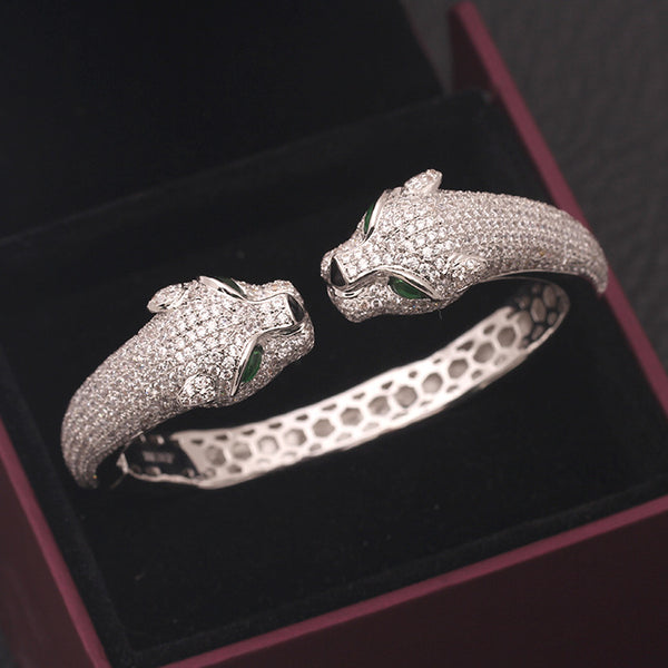 Double Head Leopard Bangles