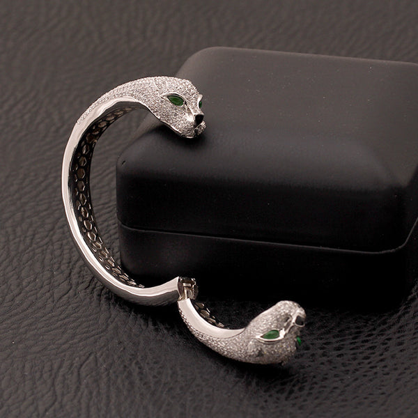 Double Head Leopard Bangles