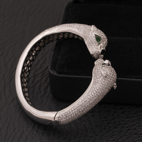 Double Head Leopard Bangles