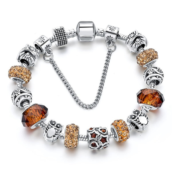 Owl Star Charm Bracelet